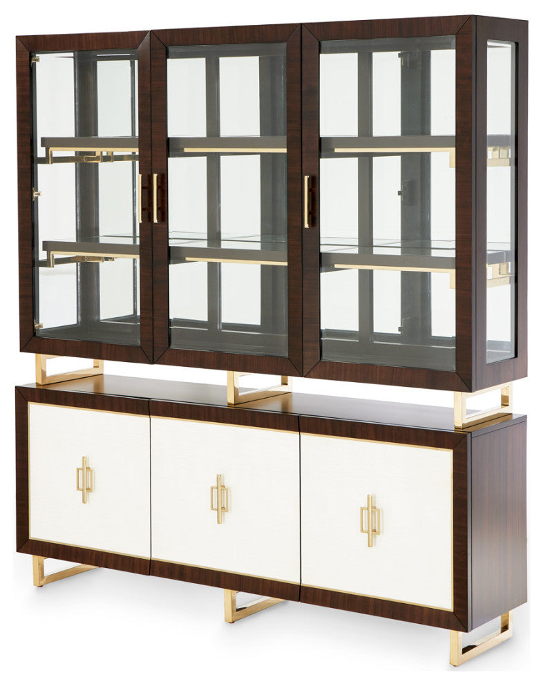 Belmont Place China Cabinet With LED Lighting Espresso