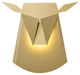 Gold Aluminium Deer Head LED Light Fixture, Cord Electricity