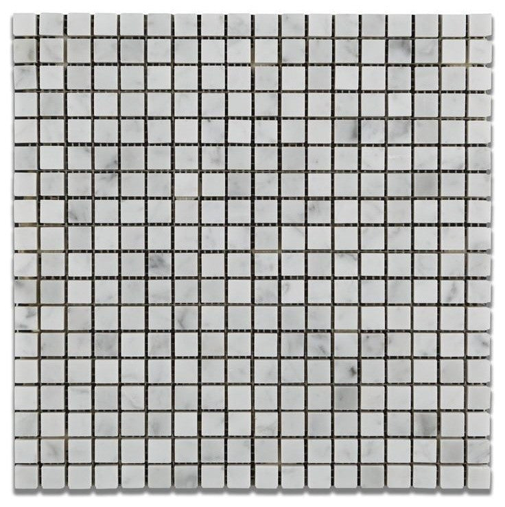 5/8 X 5/8 Carrara White Marble Hon. M. Tile