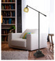 60W Brandon Metal Floor Lamp With Glass Shade