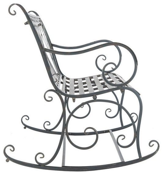 Safavieh Ressi Rock Bench, Black Rust