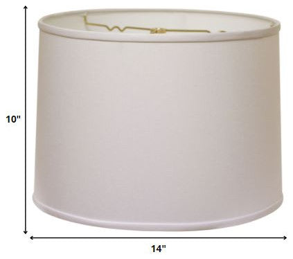 14" White Throwback Drum No Slub Lampshade
