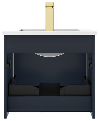 Floating Bathroom Vanity with Sink, Wall Mounted Vanity, Blue, 20'' W/ Sink