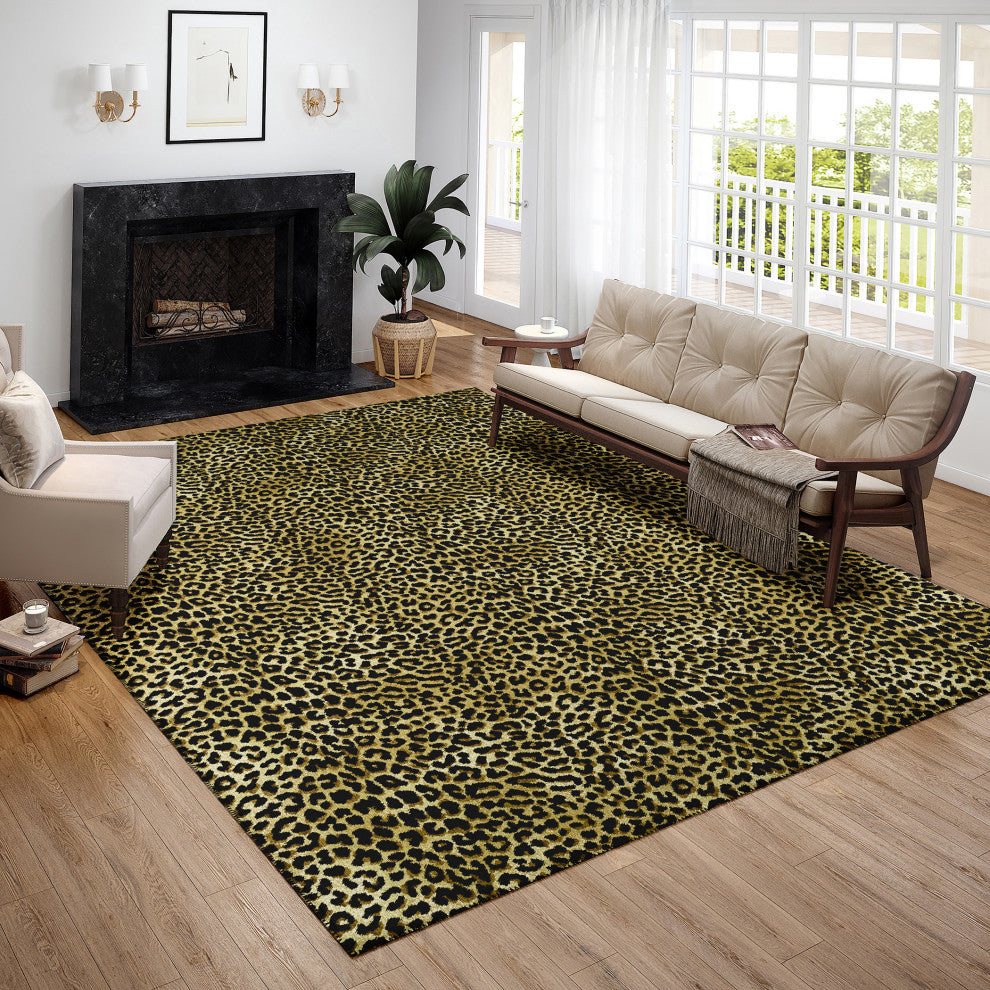 Indoor/Outdoor Mali ML2 Gold Machine Washable 5' x 7'6" Rug