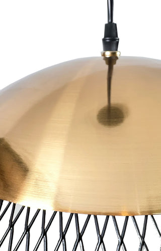 Izamal 1-Light Brass & Black Dome Pendant