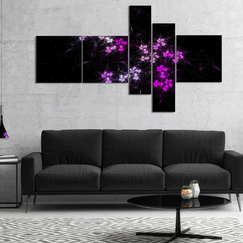 Placer Stars in Distant Galaxy, Abstract Wall Art Canvas, 60"x32", 5 panels