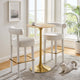 Lippa 28" Wood Bar Table, Gold Natural