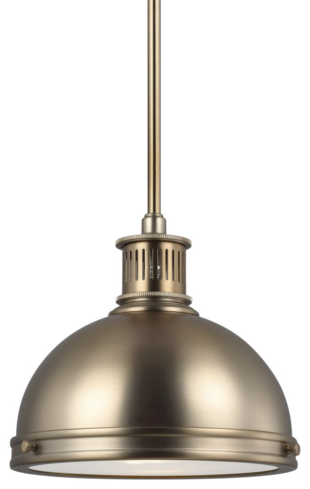 Pratt Street 1-Light Pendant, Satin Brass