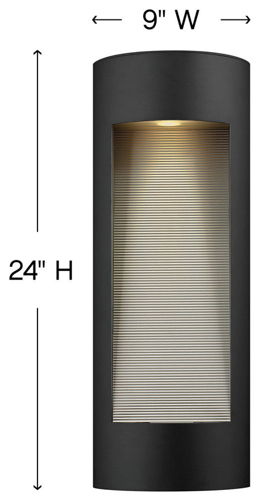 Hinkley Luna Large Wall Mount Lantern, Satin Black