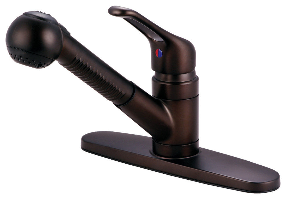 Kingston Brass Single-Handle Pull-Out Kitchen Faucet, Oil Rubbed Bronze