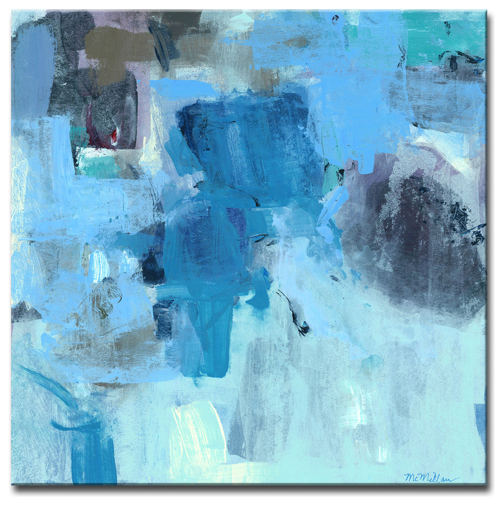Warm Blues' Ready2HangArt Canvas by Leslie Owens, 40"x40"