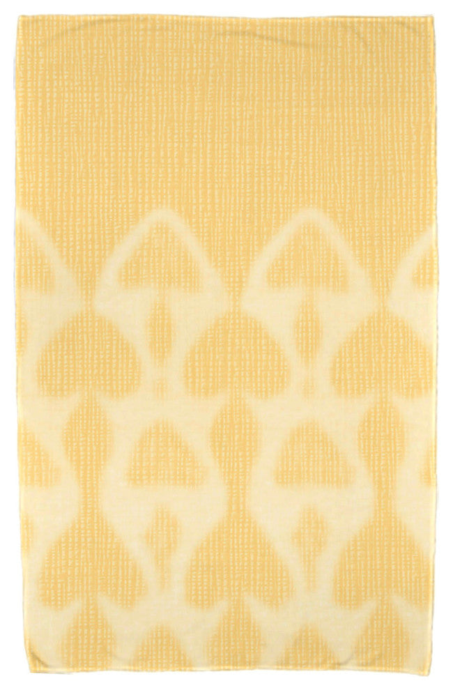 Watermark, Geometric Print Beach Towel, Yellow