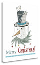 "Snowman And Bird" By Sarah Ogren, Giclee Print on Gallery Wrap Canvas