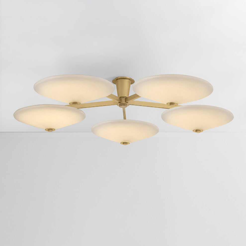 Corbett Lighting Cologne LED Flush Mount, Vintage Brass, 60"Dx11.75"H