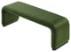 Koda Performance Velvet Waterfall Long Bench - Black Moss Green