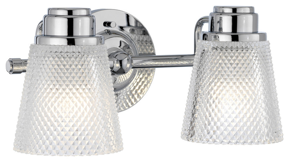 Hudson 2 Light Bath Light in Polished Chrome