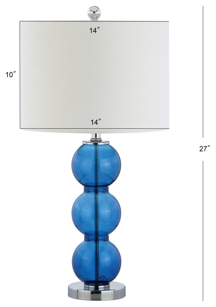 Bella 27" Glass Triple-Sphere Table Lamp, Set of 2