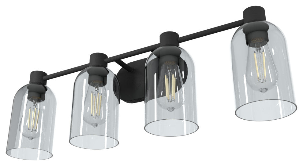 Hunter Lochemeade Natural Iron 4 Light Vanity Wall Light Fixture