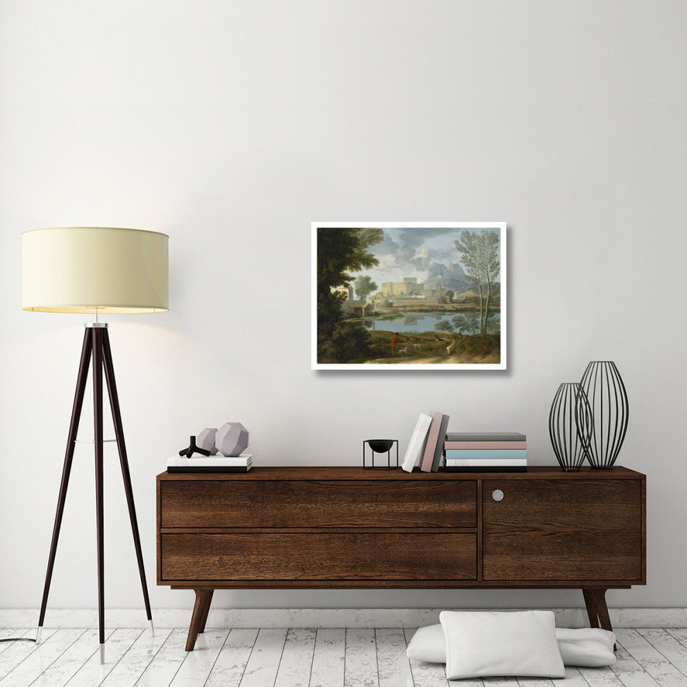 "Landscape with a Calm (Un Temps calme et serein)" Paper Art, 34"x26"