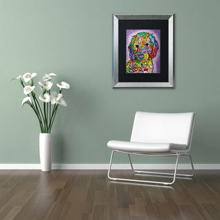 Dean Russo 'Sweet Poodle' Art, Silver Frame, Black Mat, 11x14