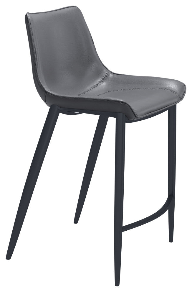 Magnus Counter Chair Dark Gray & Black