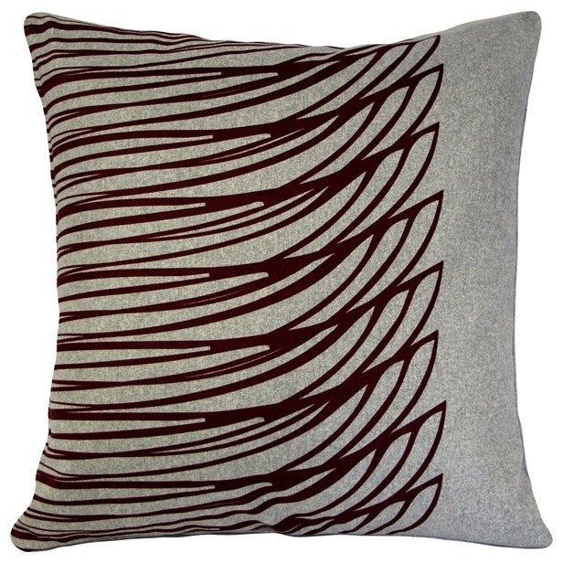 Pillow Decor - Kukamuka Scandinavian Meri Throw Pillow 19x19, Red