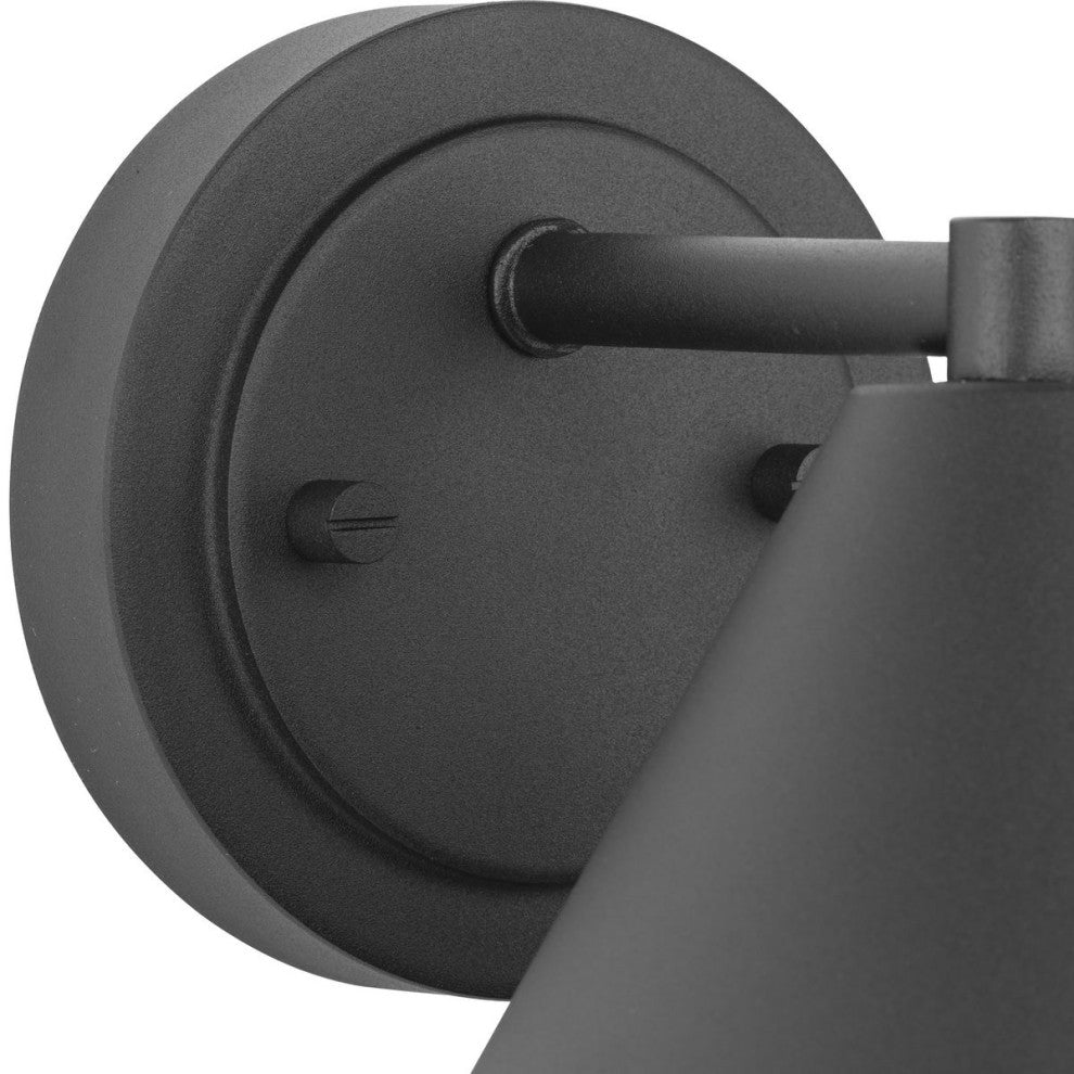 Ward Collection One-Light Textured Black Urban Industrial Outdoor Wall Lantern