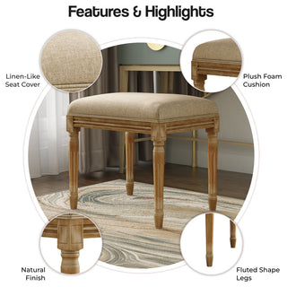 Madeline Stool, Flax