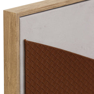 Abstract Leather II Mixed Media Die Cut Leather On Canvas Wall Art