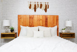Handcrafted Headboard, Hanger Style, Monarch Orange, California King