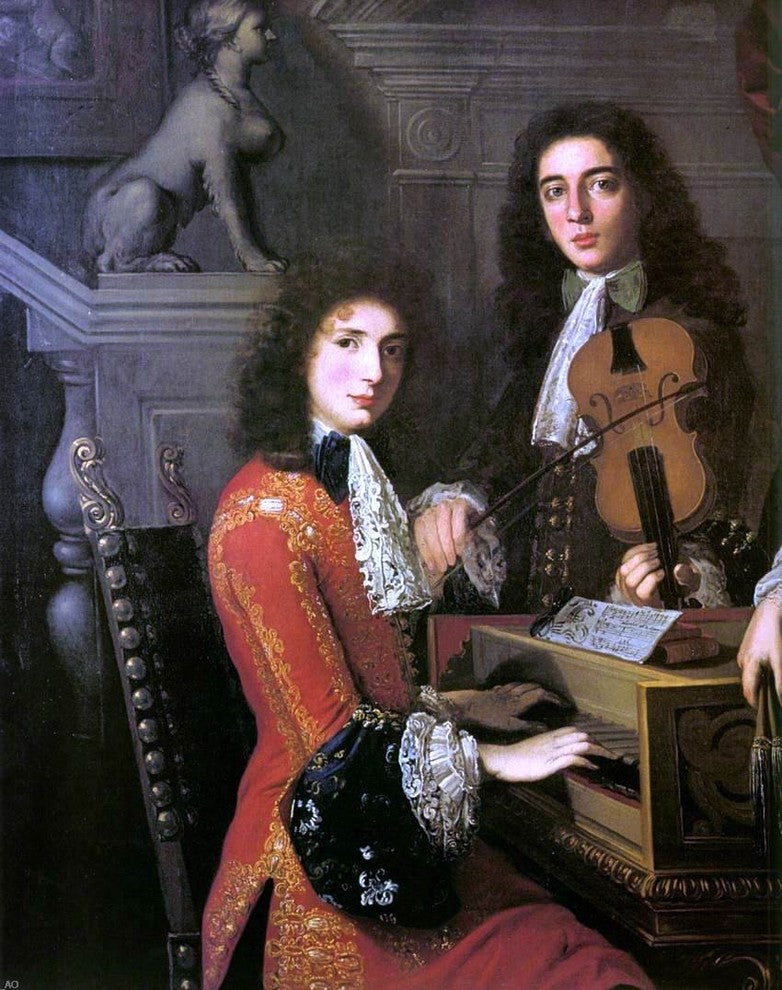 Anton Domenico Gabbiani Portrait of Three Musicians of Medici Court