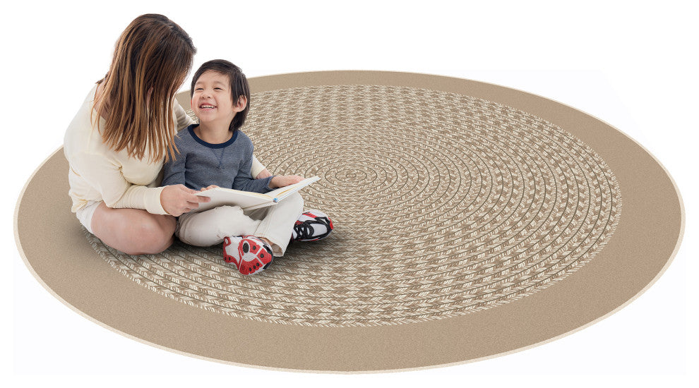 Like Home Rug, Beige, 7'7" Round