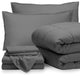 Bare Home 7-Piece Full & Full XL Bed-in-a-Bag, Gray, Gray, Full