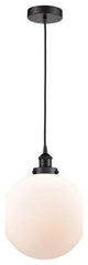 Innovations 616-1PH-BK-G201-12 1-Light Mini Pendant, Matte Black