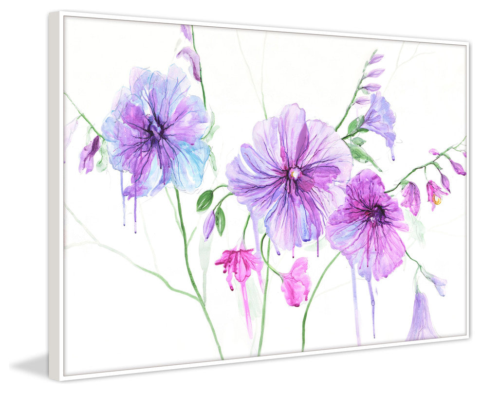"Luminous Blossoms I" by Julie Joy Floater Framed Print Canvas, 45x30