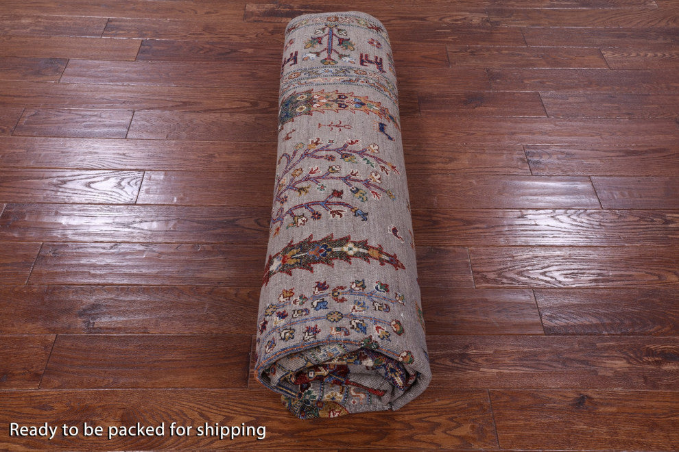 8' 1" X 10' 0" Persian Gabbeh Tribal Handmade Wool Rug - Q13002