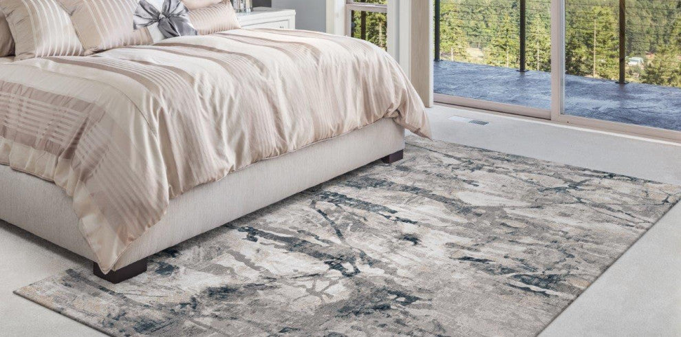 Lara Grey/Teal Whisper 5'3" x 7'7" Rug