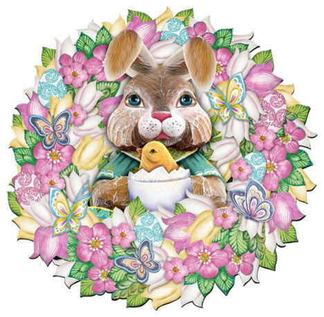 Bunny Wreath Door Hanger