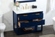 42" Single Bathroom Vanity, Blue, With Backsplash
