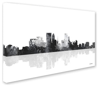 Marlene Watson 'Minneapolis Minnesota Skyline BG-1' Canvas Art, 22"x32"