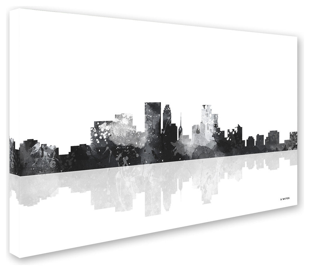 Marlene Watson 'Minneapolis Minnesota Skyline BG-1' Canvas Art, 22"x32"
