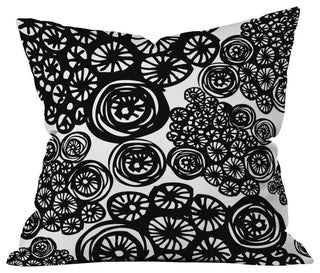 Julia Da Rocha Circo Doodles Outdoor Throw Pillow