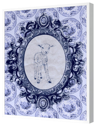 Toile Lamb Fine Art Print, White, 36"x27"