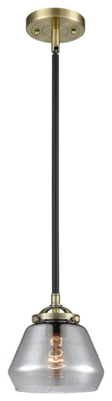 Fulton 1-Light Mini Pendant, Black Antique Brass, Plated Smoke