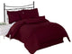Burgundy Stripe King Goose Down Comforter 8-Piece Bed In A Bag