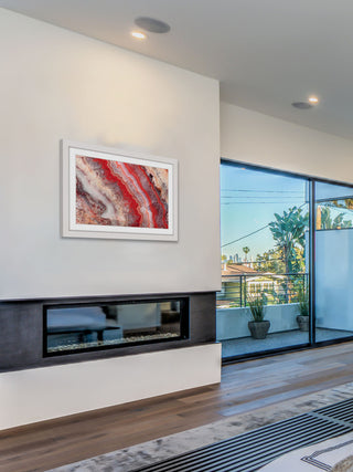 "Red Rhodochrosite" Framed Art Print