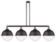 INNOVATIONS 214-BAB-HFS-124-BK-LED 4-Light Island Light Matte Black