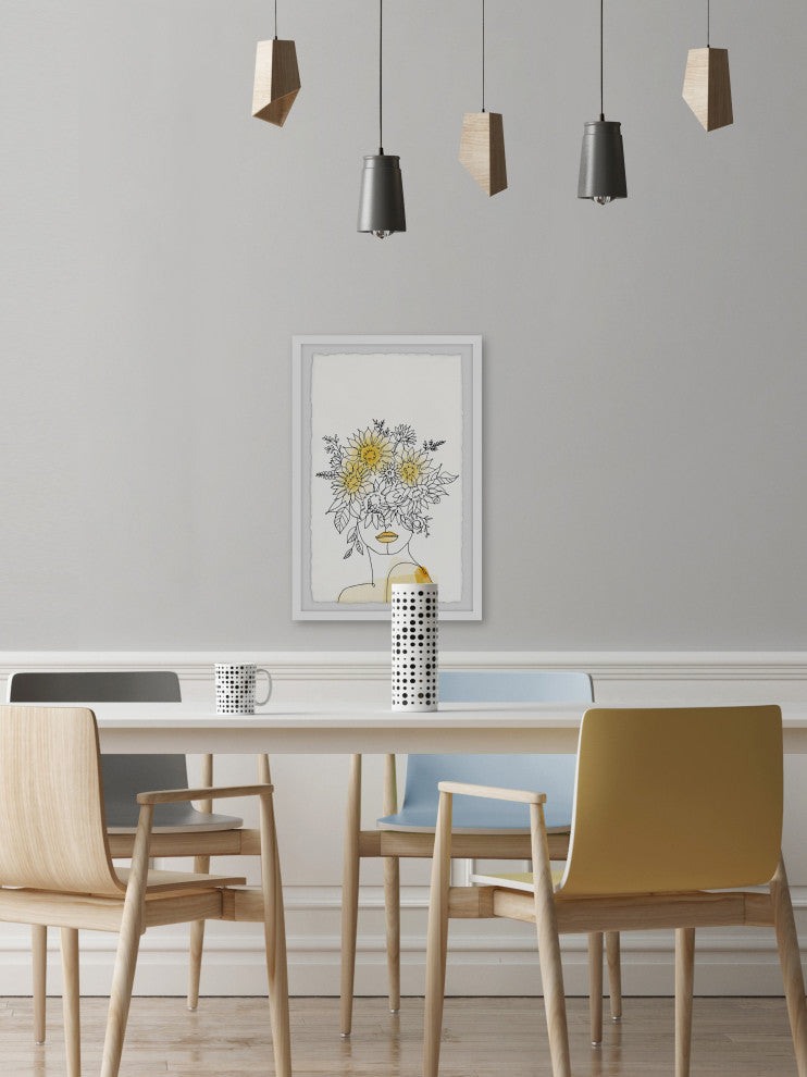 "Sunflower Crown" Framed Painting Print, 16x24