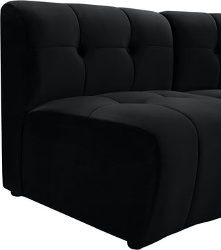 Limitless Velvet Upholstered 8-Piece Modular Sectional, Black