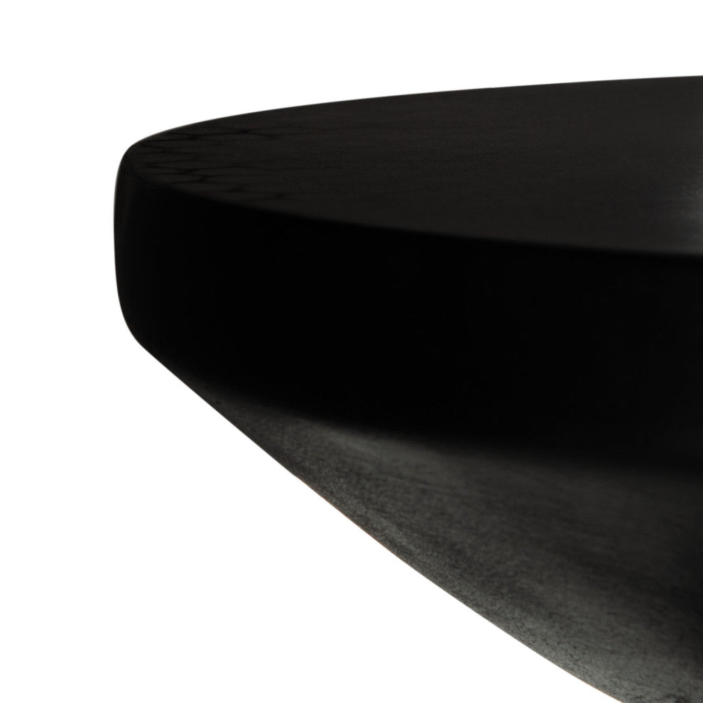Safavieh Indoor-Outdoor Jiraiya Concrete Accent Stool, Black